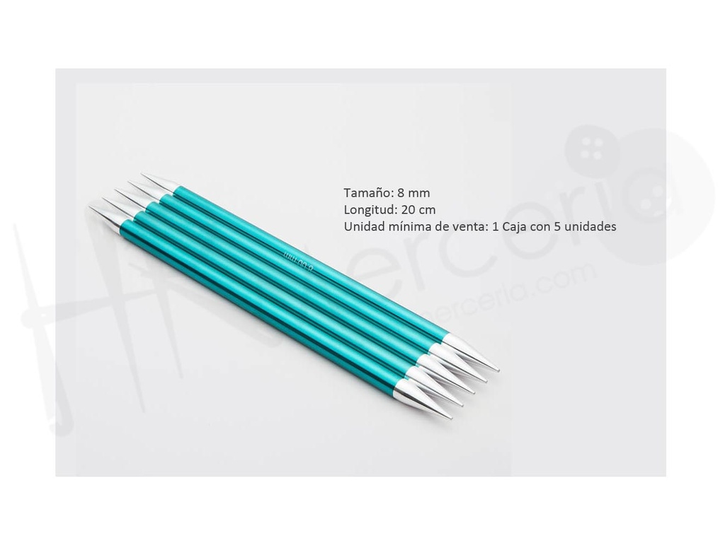 Aguja punta doble 20 cm 8.00 mm Zing - Knitpro