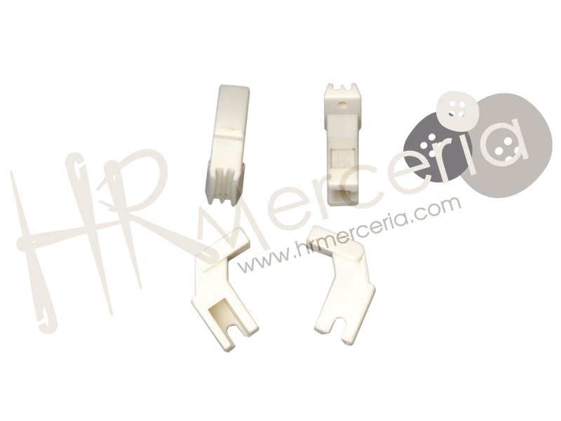 Pata guia invisible plastico larga pack 2 unid.