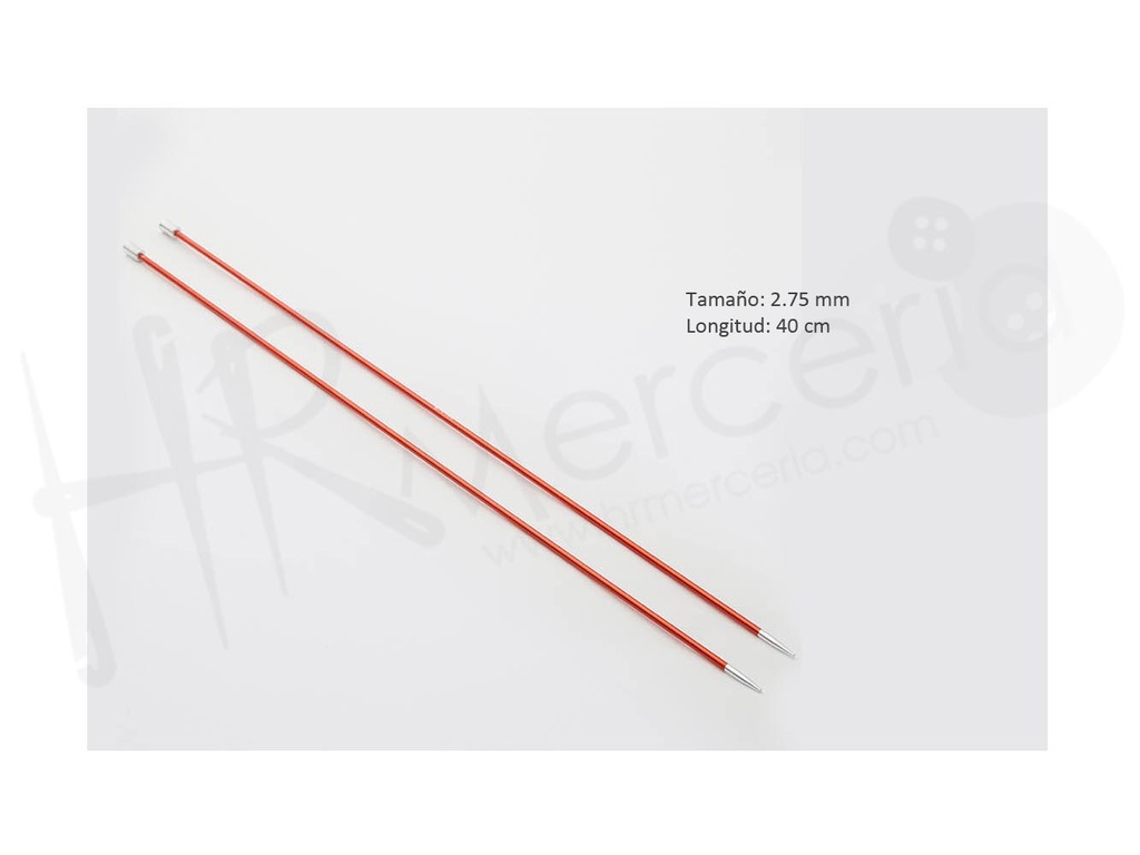 Aguja punta unica 40 cm 2.75 mm Zing - Knitpro