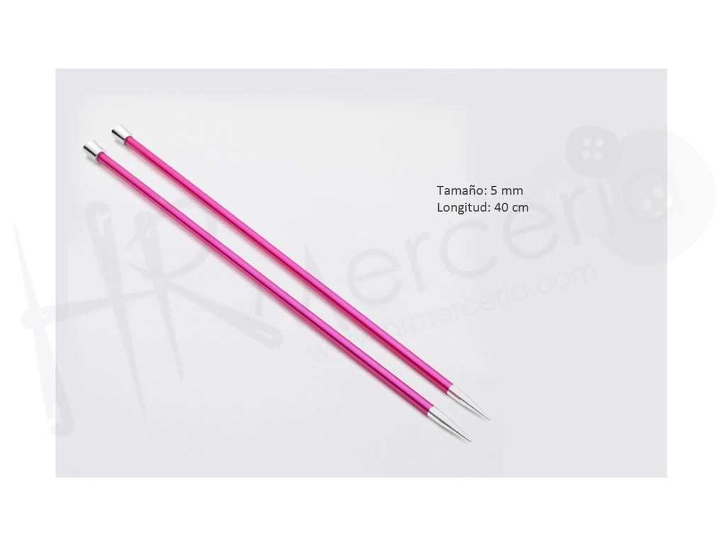 Aguja punta unica 40 cm 5.00 mm Zing - Knitpro