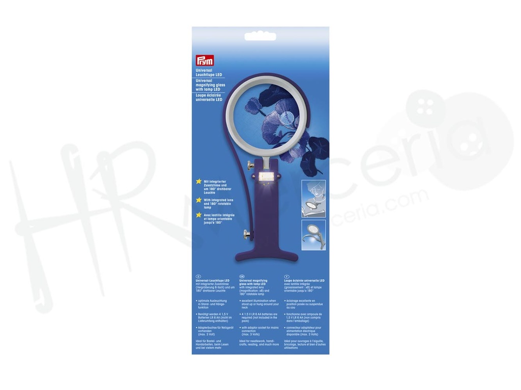 Lupa universal con luz LED Prym