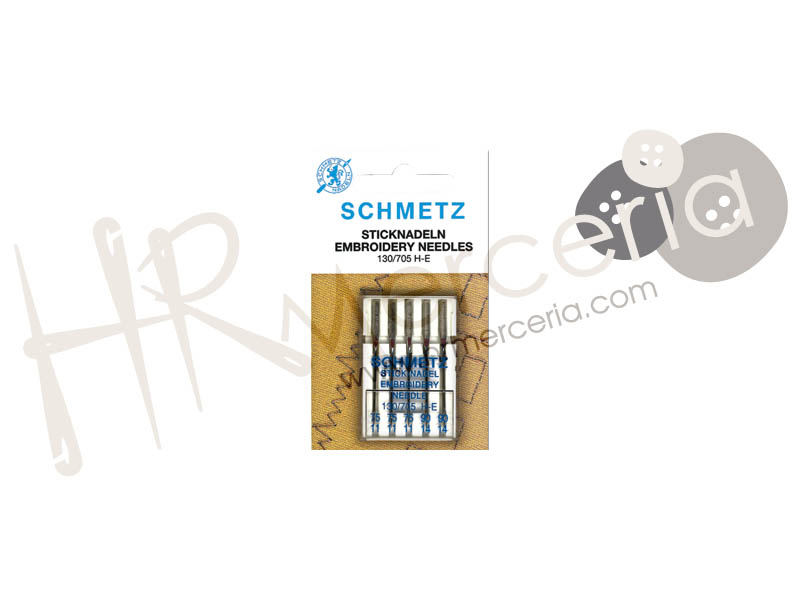 Aguja bordar 130/705 H-E V3S BORDYCS surt Schmetz  5 pz.