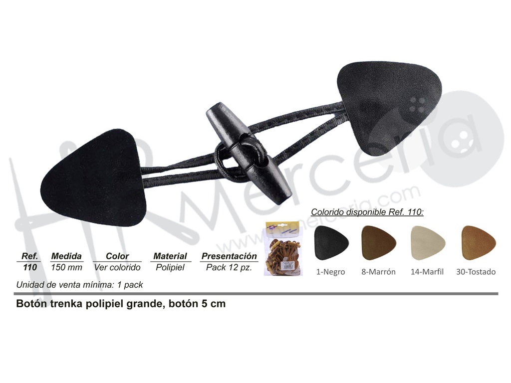 Boton Trenka polipiel grande 110