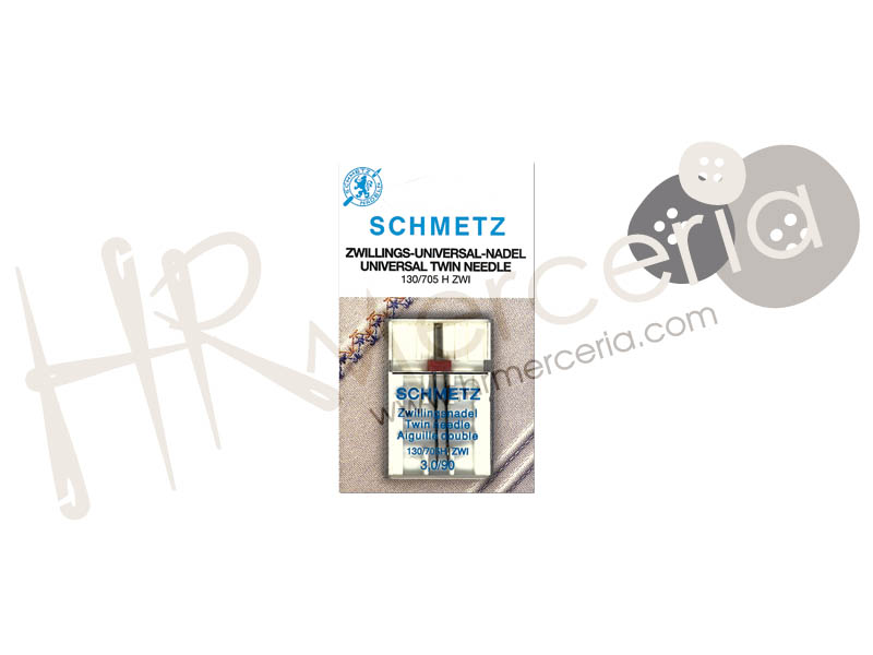 Aguja gemela 130/705 H ZWI Nº3,0/90 GE30YCL Schmetz 1 pz.