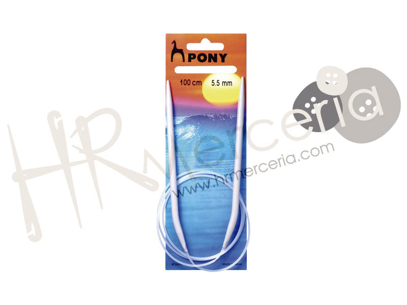 Aguja circular 9 mm 100 cm 52668 Pony 