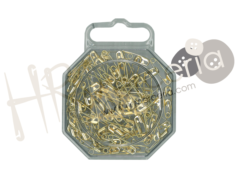 Imperdible acero dorado Nº 00 Jabalí pack 85 pz.
