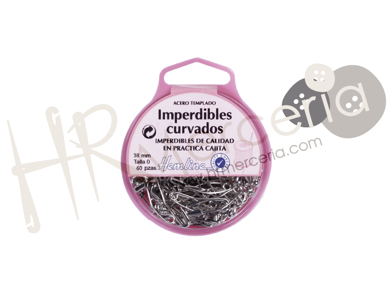 Imperdible curvado acero templado Nº 2