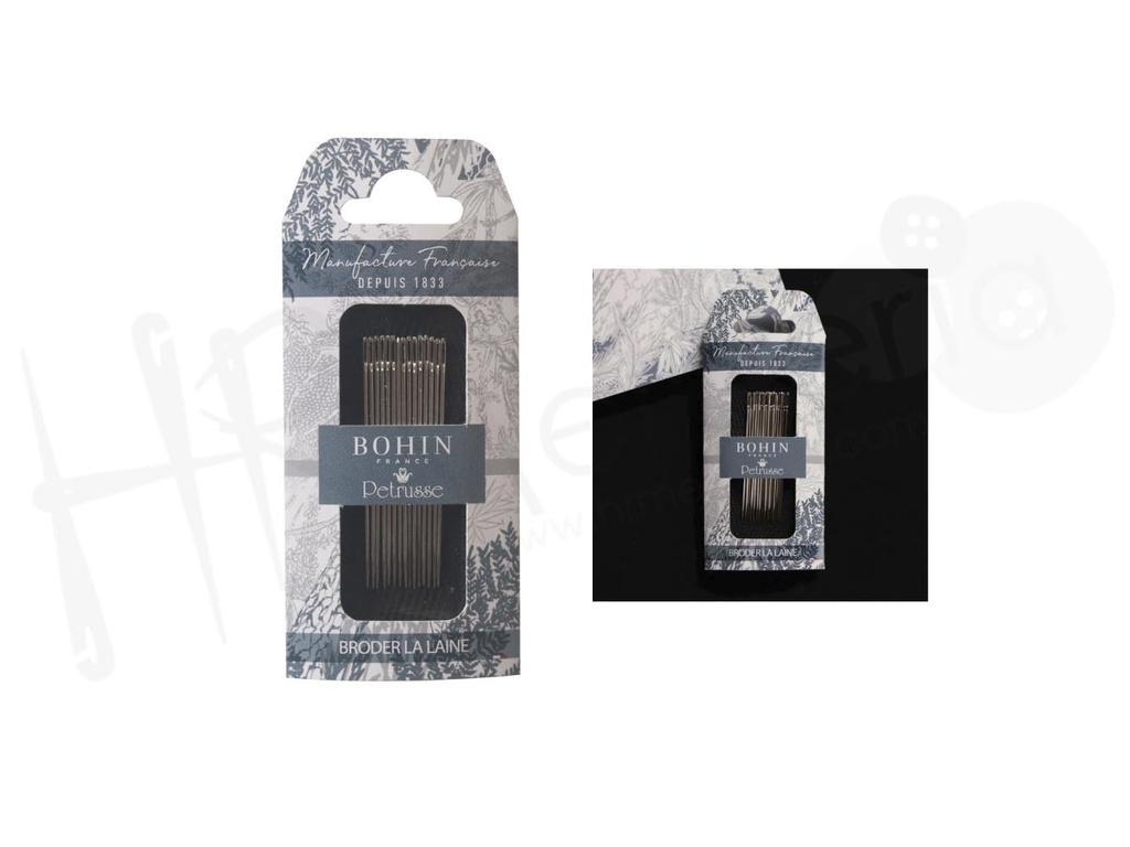 Aguja A41F para bordar lana Nº 7 Bohin 15 pz