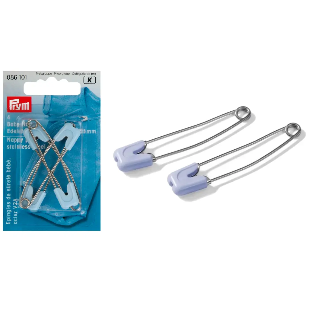 Imperdible bebé seguridad celeste Prym 4 pz.