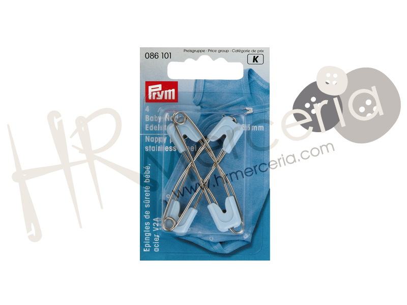 Imperdible bebé seguridad celeste Prym 4 pz.