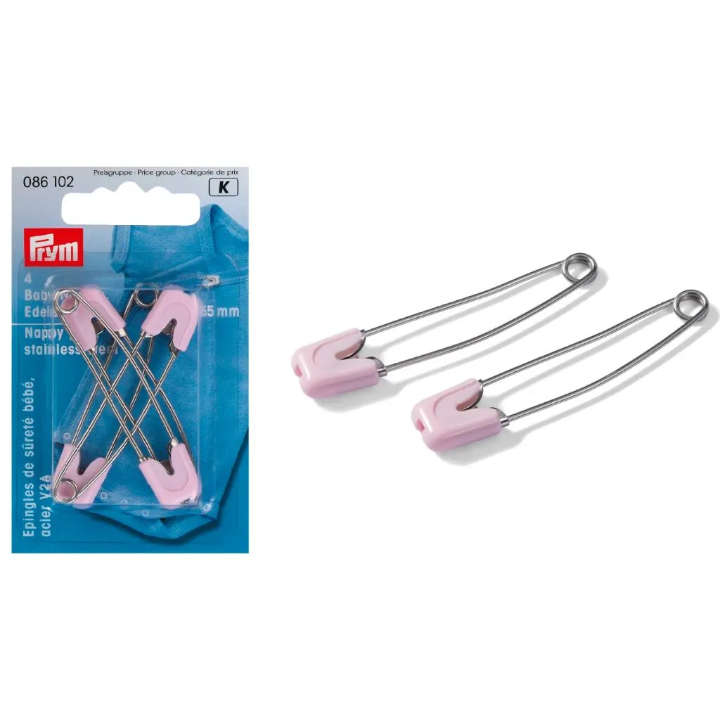 Imperdible bebe seguridad rosa Prym 4 pz.