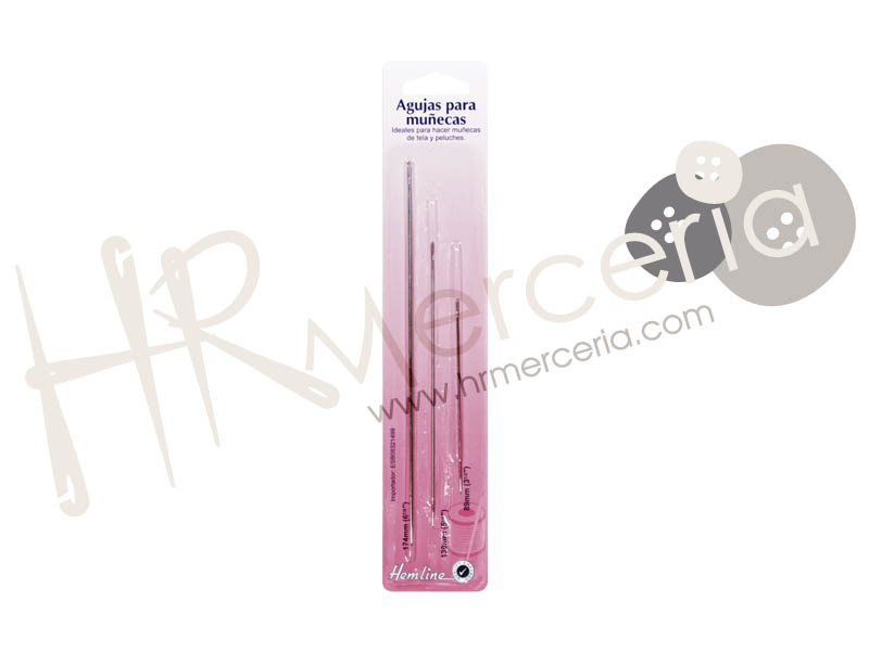 Agujas surtido muñecas H213 Hemline 3 pz.
