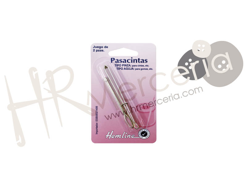 Aguja pasacintas cierre H249 Hemline 2 pz.