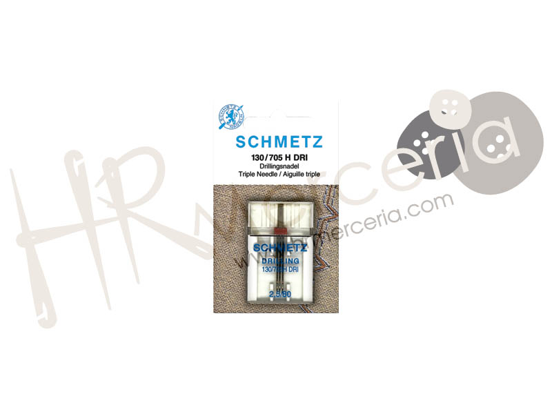 Aguja trilliza 130/705 H DRI Nº2,5/80 TRILYCL Schmetz