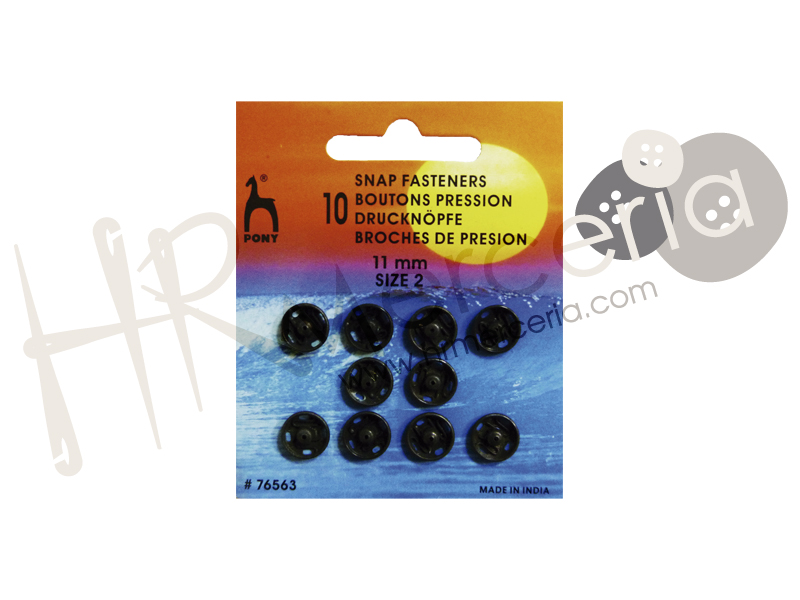 Broche presion latón color negro Nº 2