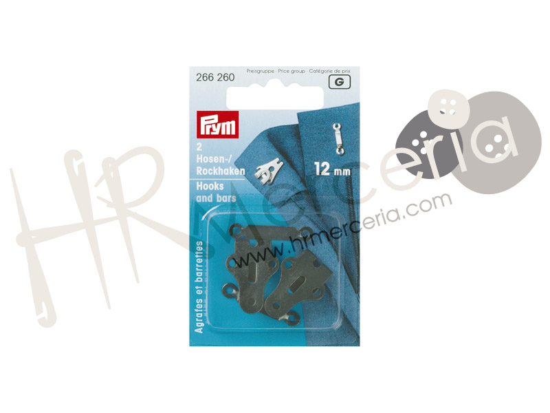Corchete acero pantalon falda 12 mm negro