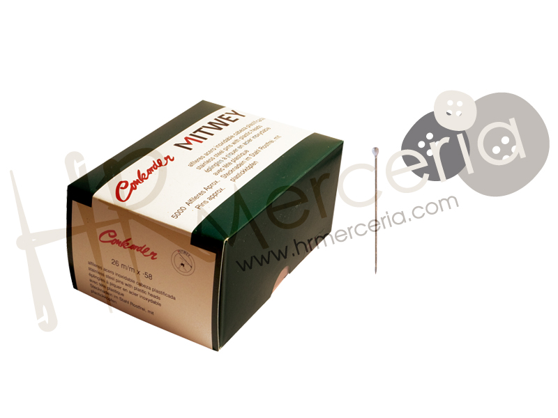 Alfiler acero inox cabeza plast 321 Jabali 5000 pz