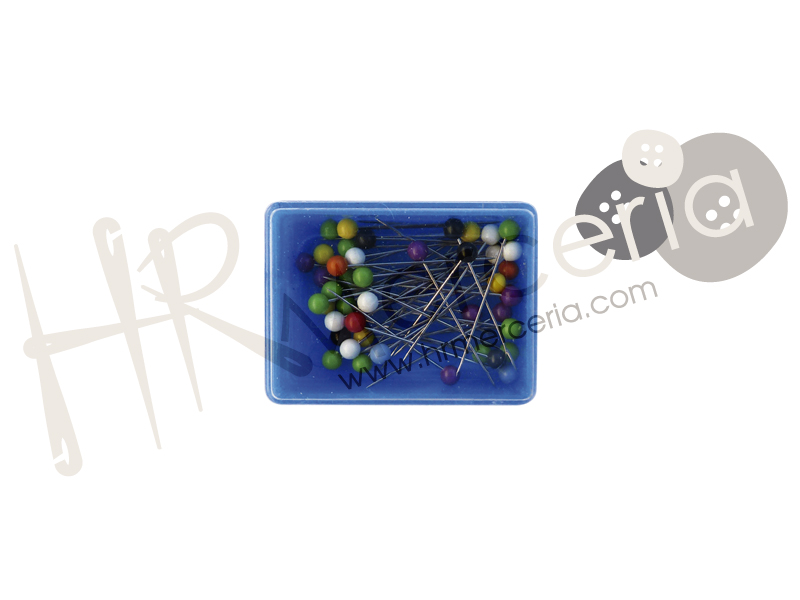 Alfiler acero inox cabeza plast colores PC Jabali