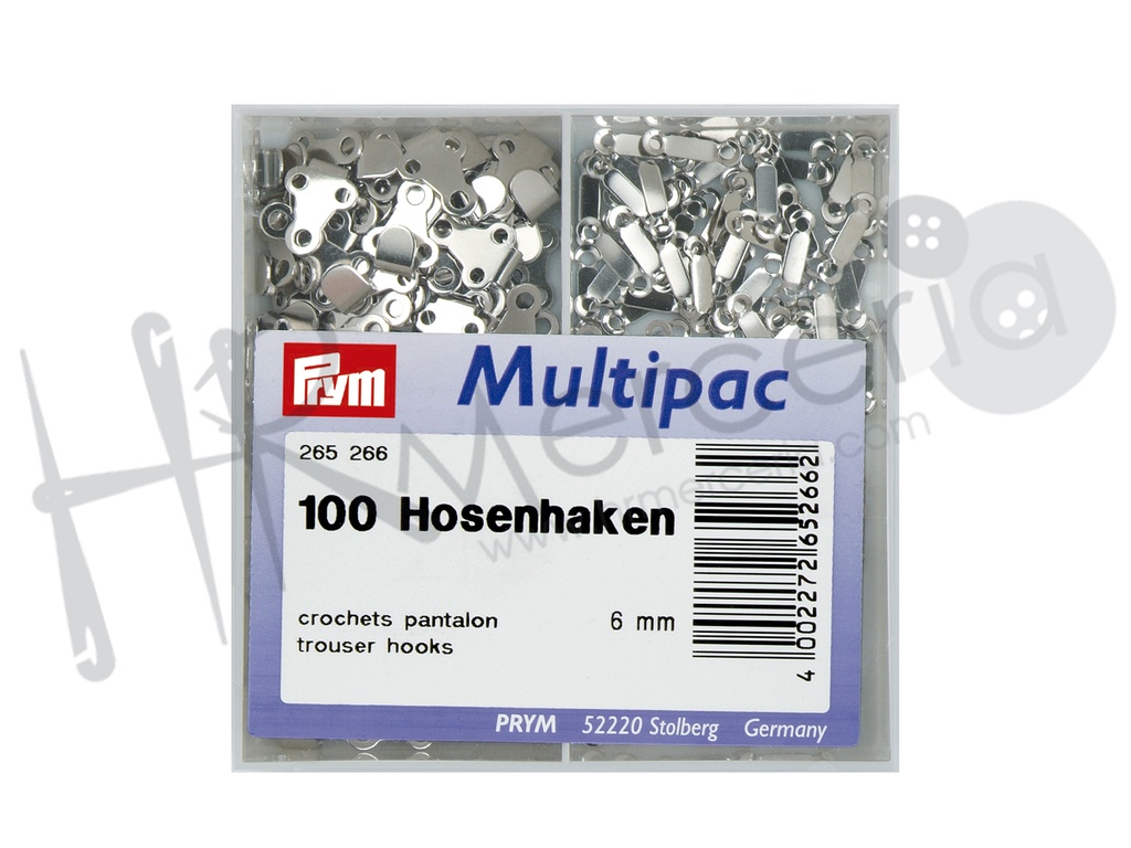 Corchete acero 6 mm plata 100 pz.