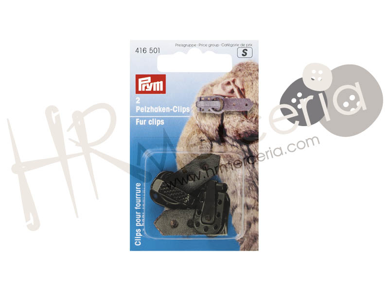 Clip peleteria marron Prym 2 pz.