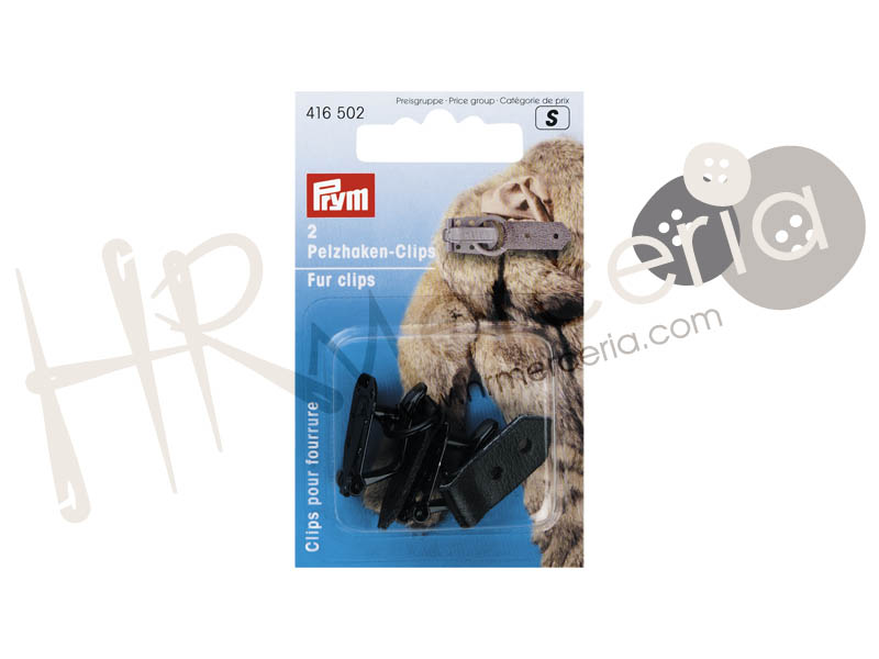 Clip peleteria negro Prym 2 pz.