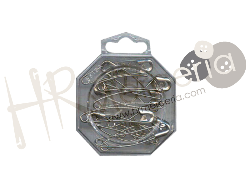 Imperdible curvado acero 52 mm Jabalí 15 pz.
