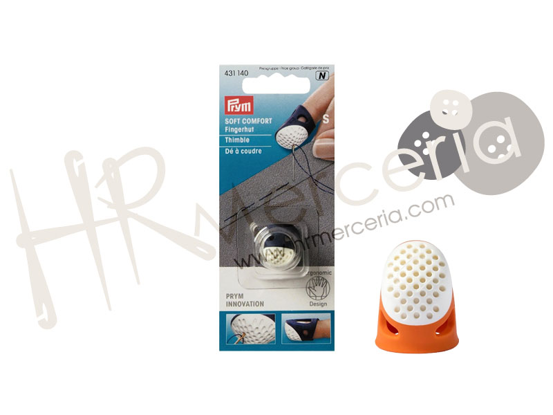 Dedal ergonomico S naranja Prym