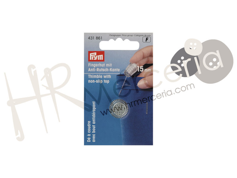 Dedal zinc galvanizado colado 15mm Prym