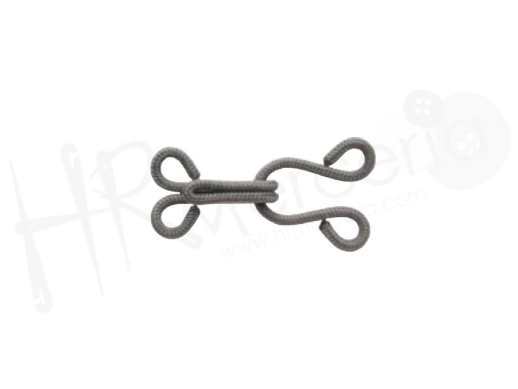 Corchete de gancho p. pieles gris 3 pz
