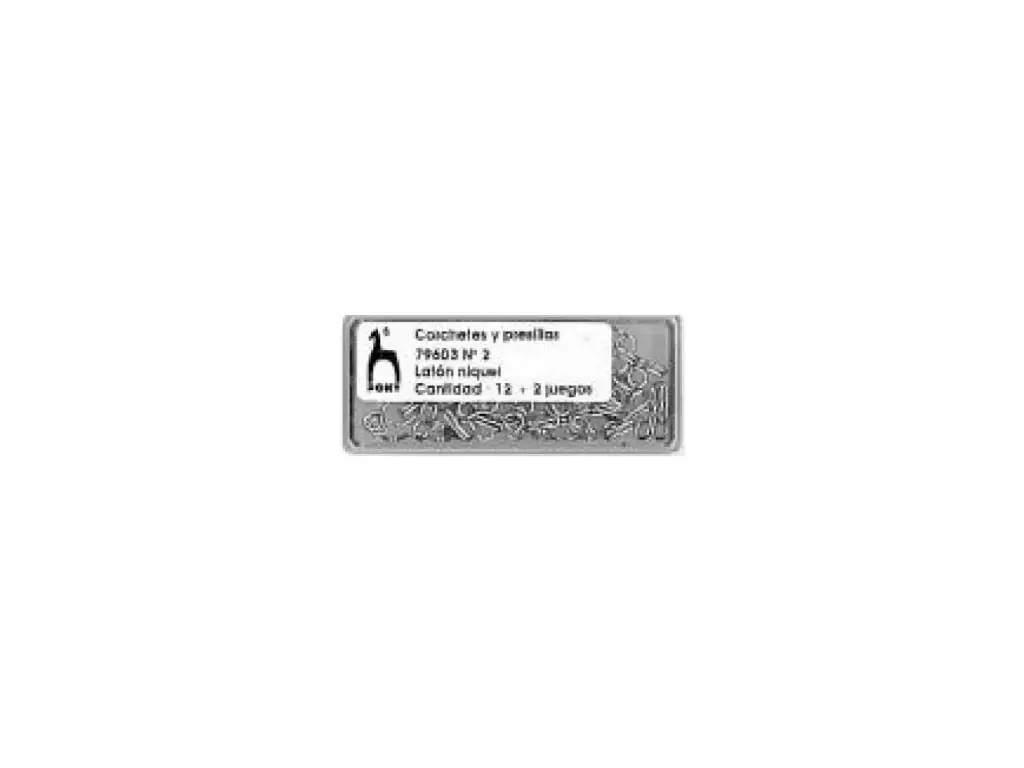 Corchete laton presilla niquel nº 3 79604 Pony 20 cajas