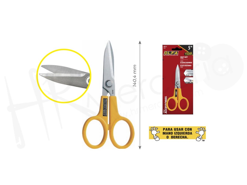 Tijera dentada pequeña 140,4mm Olfa