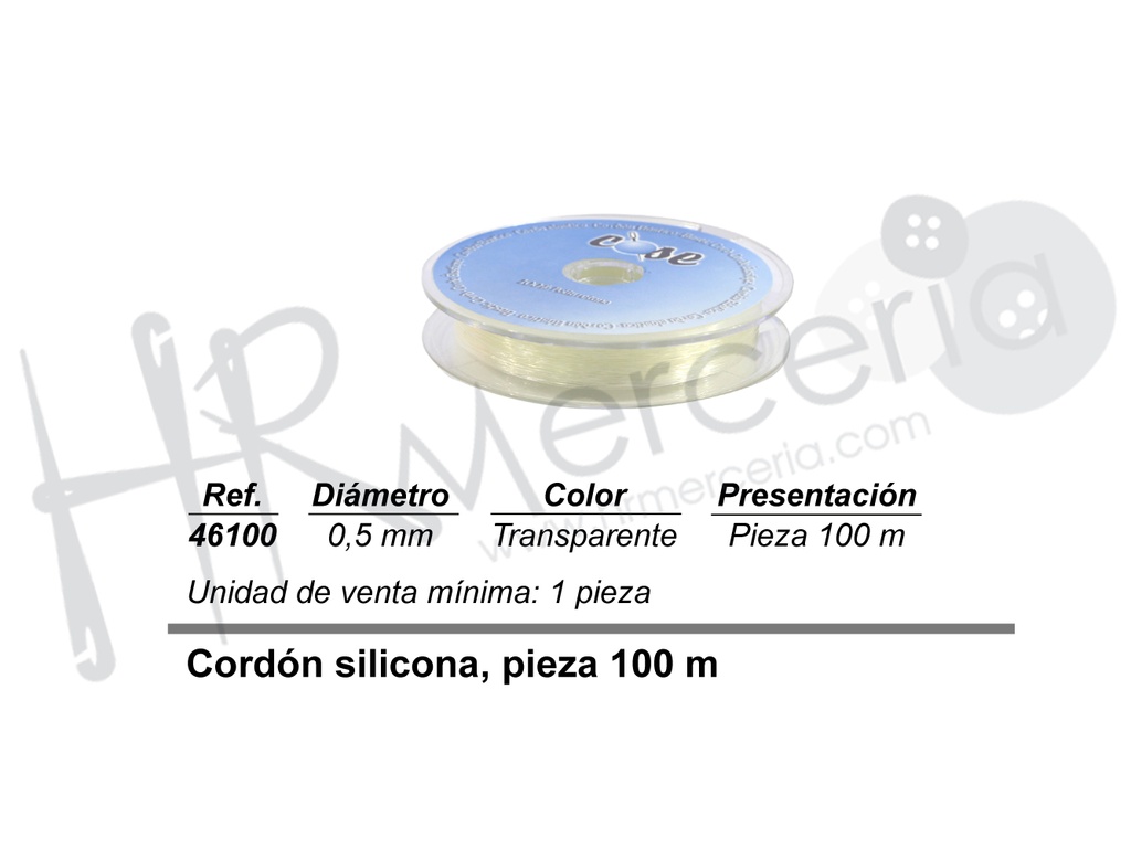 Cordon silicona 0.5 mm pack 100 metros