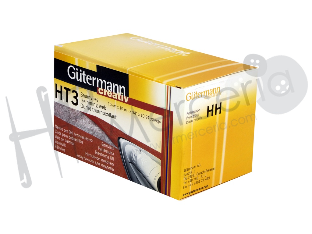 Cinta para dobladillos HT3 ancho 10cm 10M.