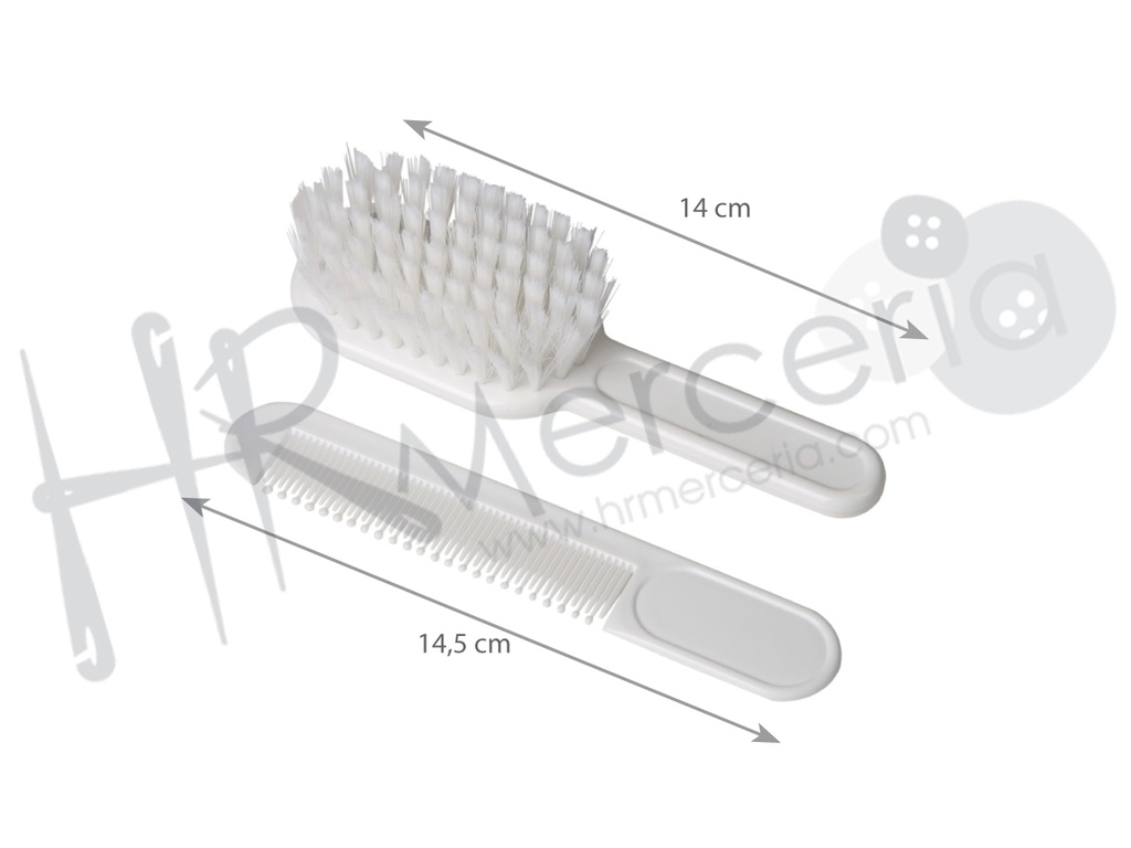 Blister juego cep.-peine baby blanco