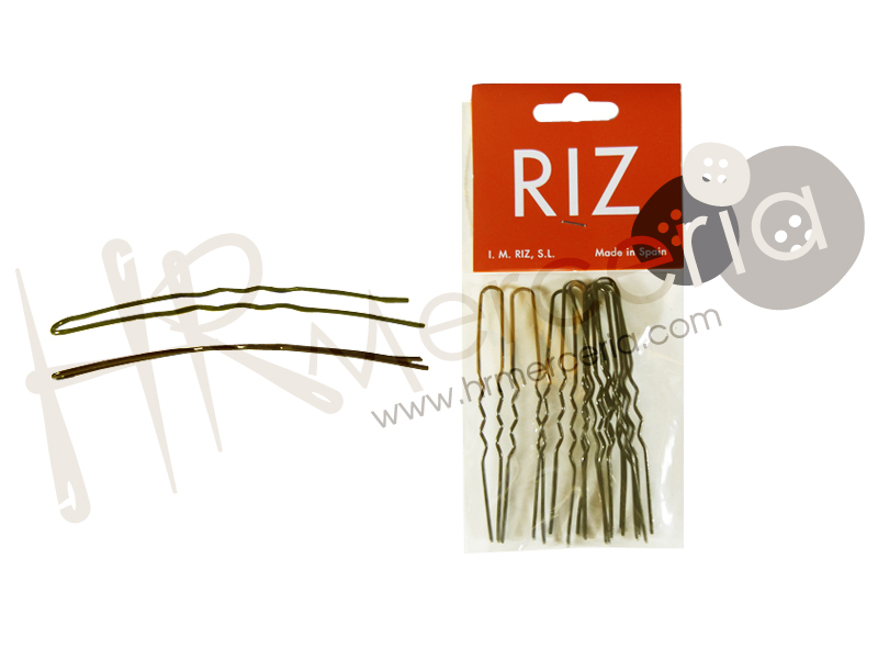 Horquilla moño rizada rubia curvada 75 mm