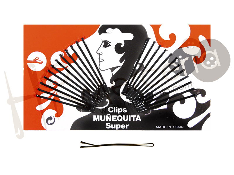 Horquilla muñequita negra pack 24 pz.