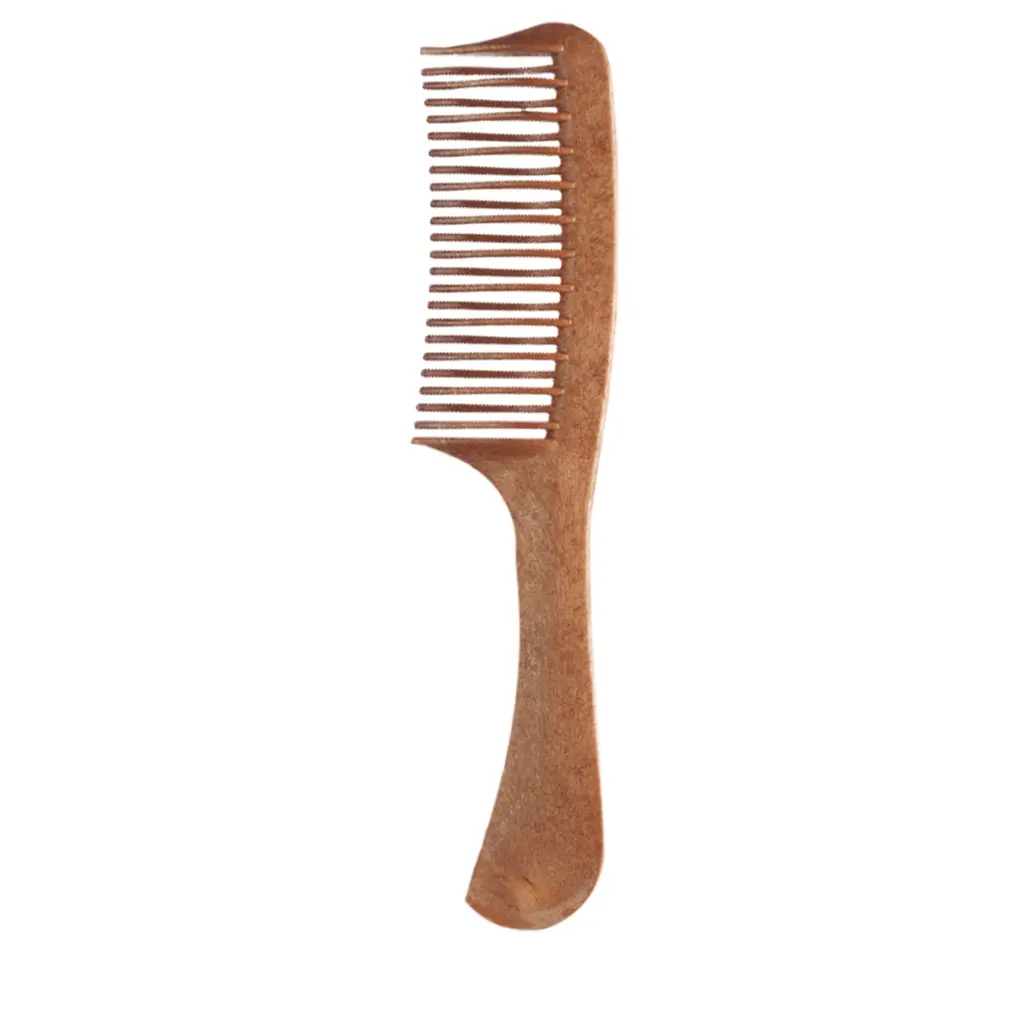 Peine escarpidor madera púa curva grande