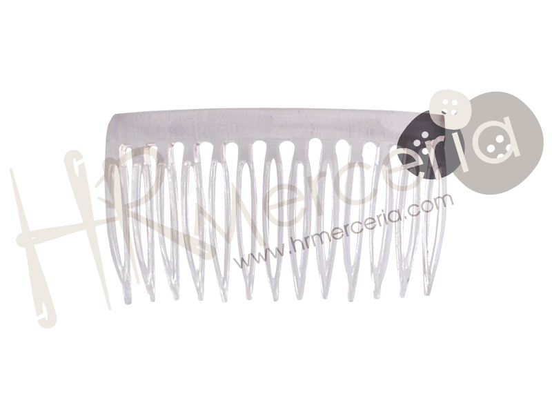 Peineta transparente mediana 60008 pack 12 pzas