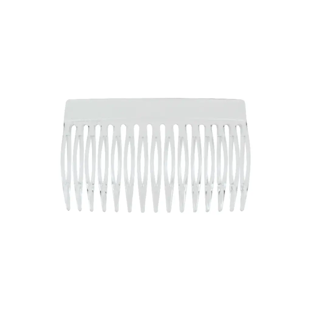 Peineta transparente mediana pack 12 piezas