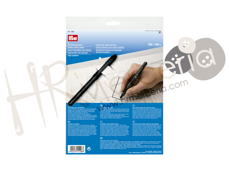 Folios copiar patrones 1x1,5m pack 3 pz Prym