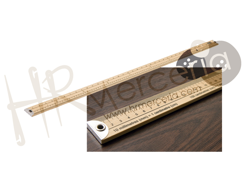 Regla de madera en CM/Pulgadas
