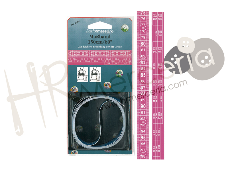 Cinta metrica especial tallas corseteria