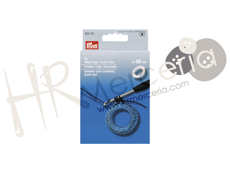 Anillas para crochet plano 36 mm Prym