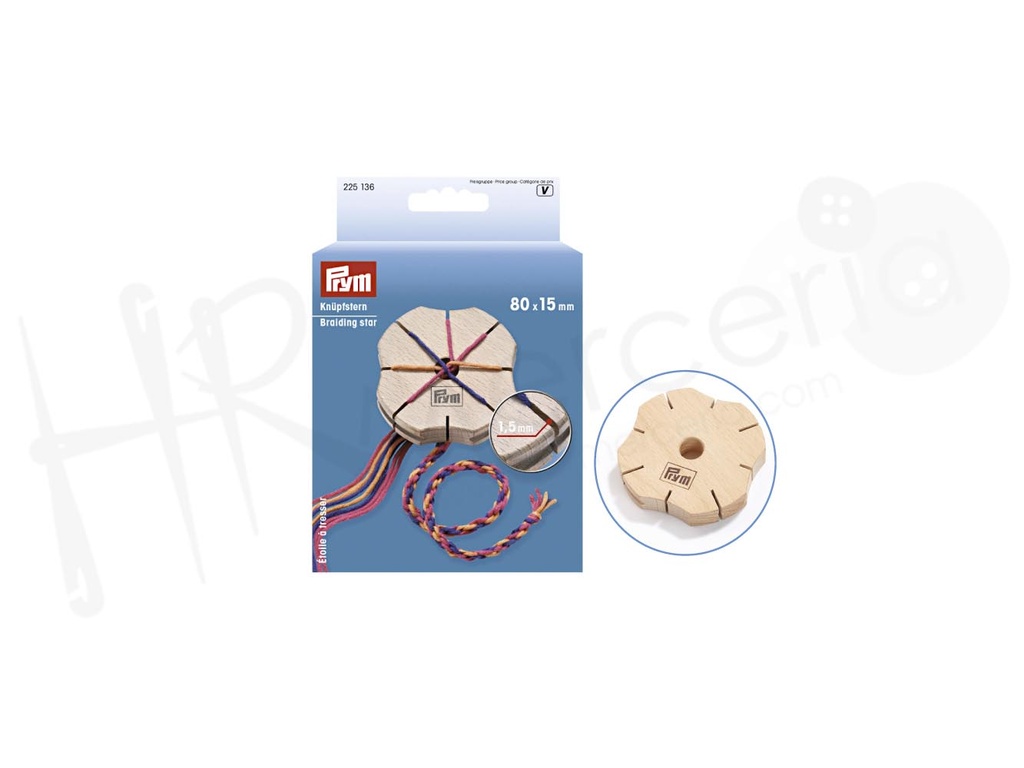 Estrella madera para trenzar Prym