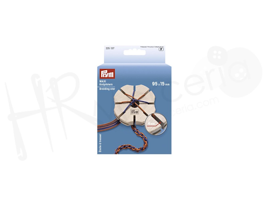 Estrella madera para trenzar Prym MAXI