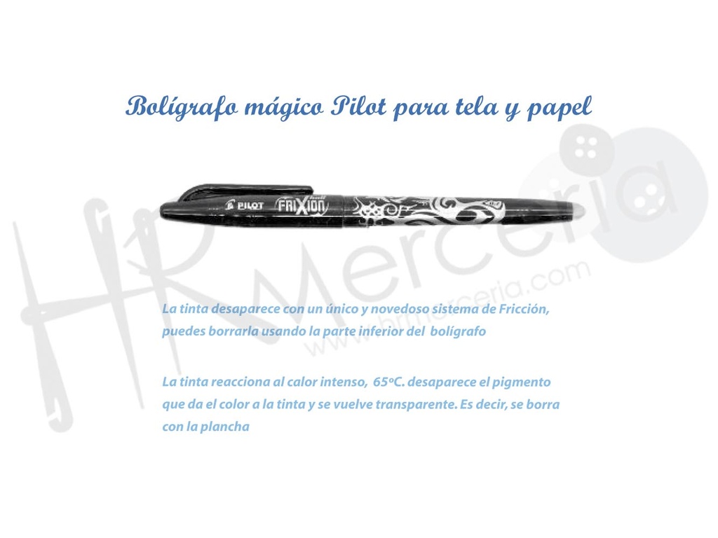 Boligrafo magico Pilot para tela y papel negro