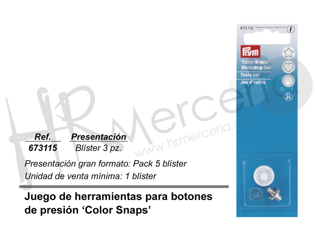 Aplique para boton snaps nylon 673115