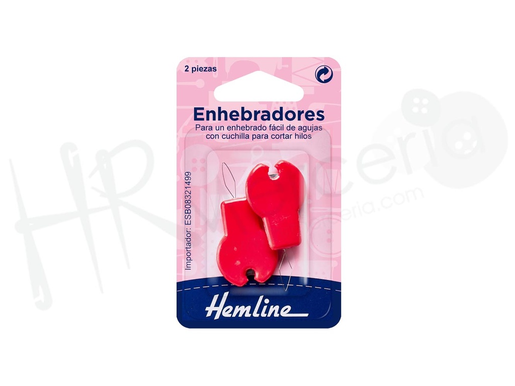 Enhebrador con cuchilla cortahilo Pack 2 pz.
