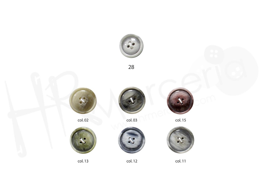 Boton resina poliester 12511 talla 28