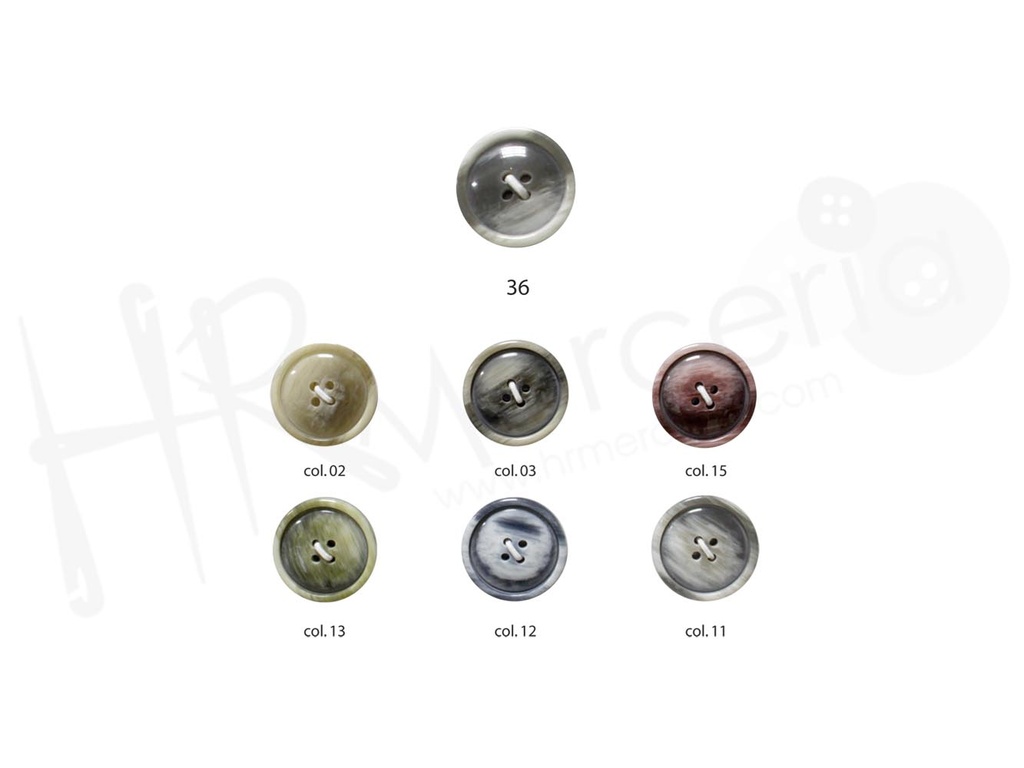 Boton resina poliester 12511 talla 36